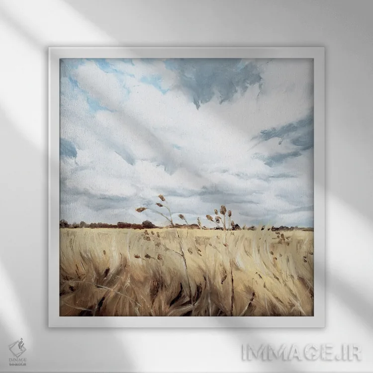 تابلو سکوت انتظار اثر کولمن سنکال - نمای قابدار سفید