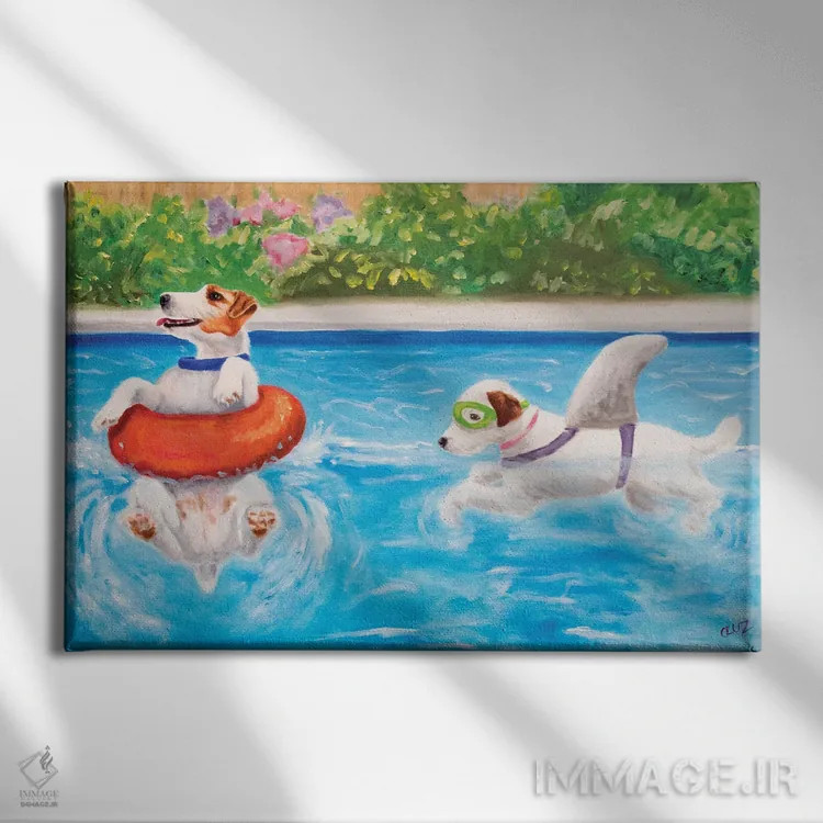 تابلو جودی و الروی اثر کارول لوز - نمای روبهرو روی دیوار