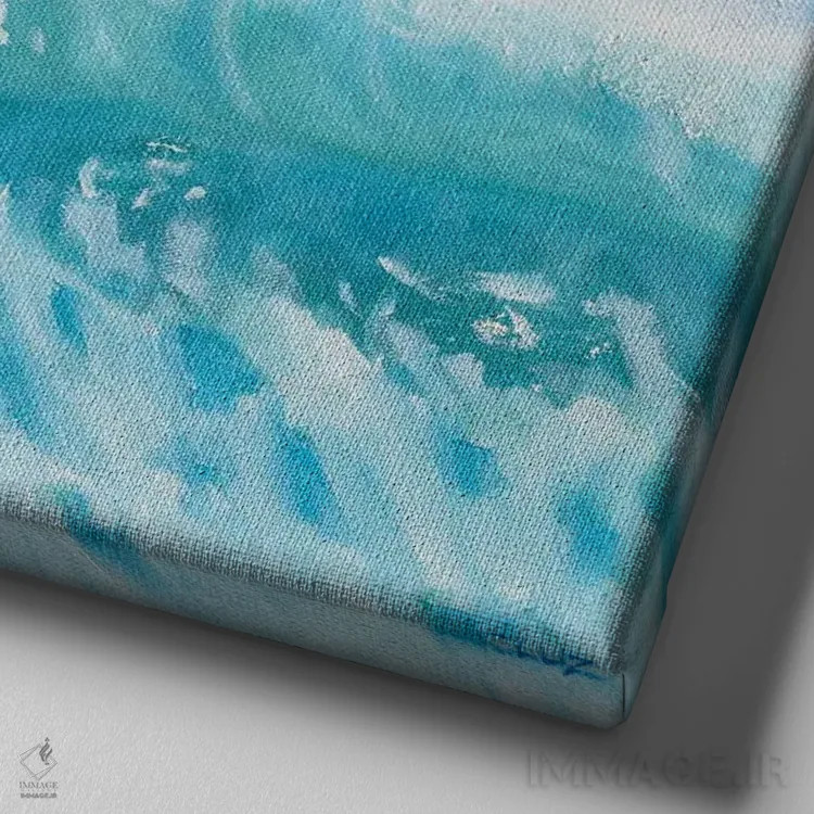 تابلو بازی در موج ۱ اثر کارول لوز - نمای نزدیک بافت بوم