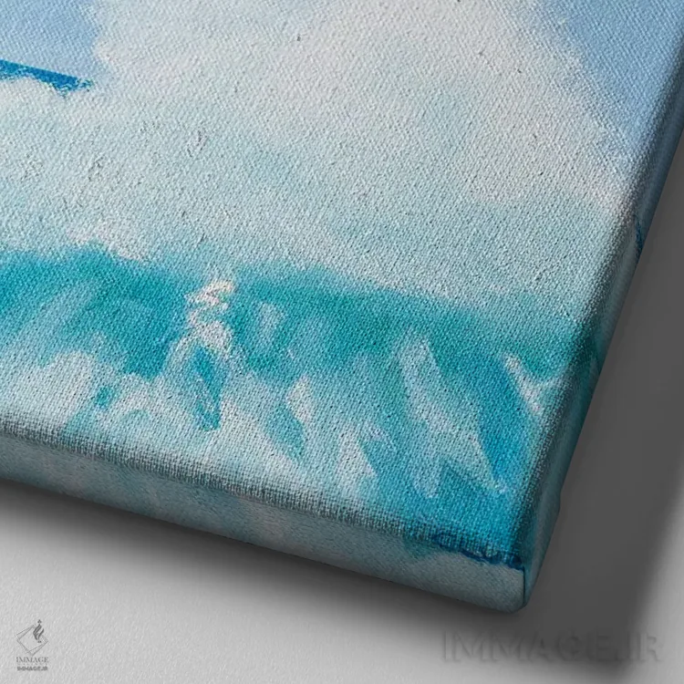 تابلو بازی در موج ۲ اثر کارول لوز - نمای نزدیک بافت بوم