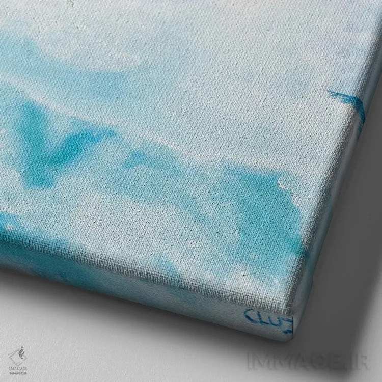 تابلو بازی در موج ۳ اثر کارول لوز - نمای نزدیک بافت بوم