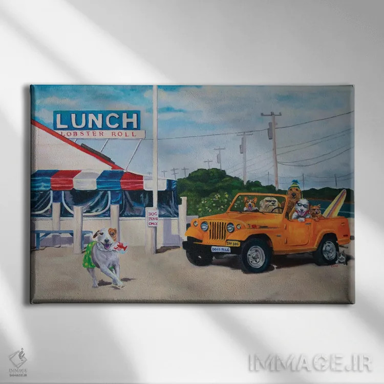 تابلو ناهار اثر کارول لوز - نمای روبهرو روی دیوار