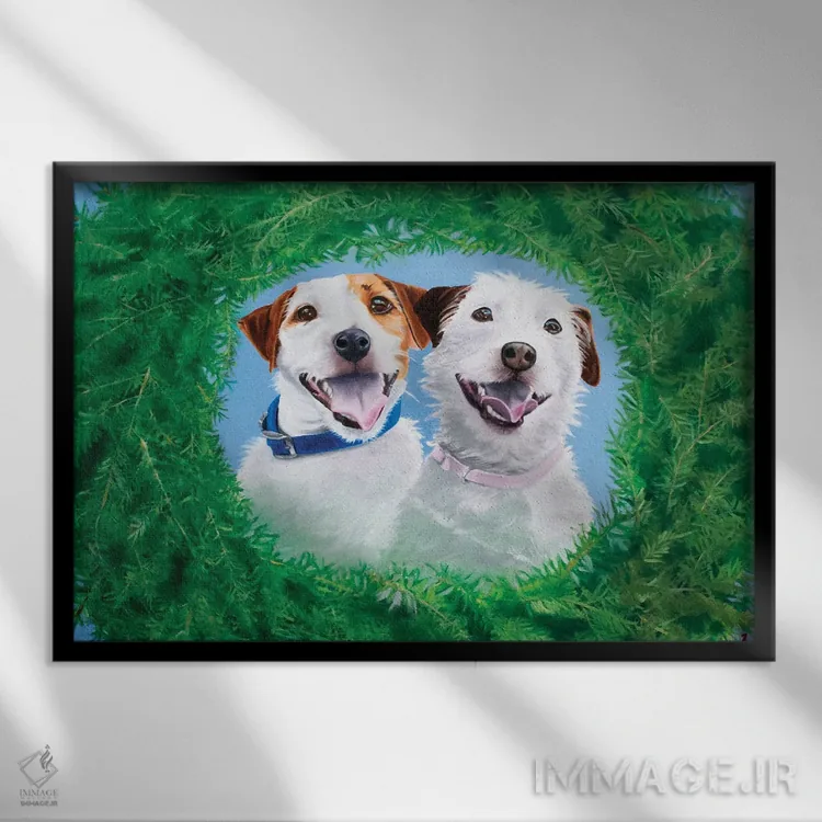 تابلو کریسمس اثر کارول لوز - نمای قابدار مشکی