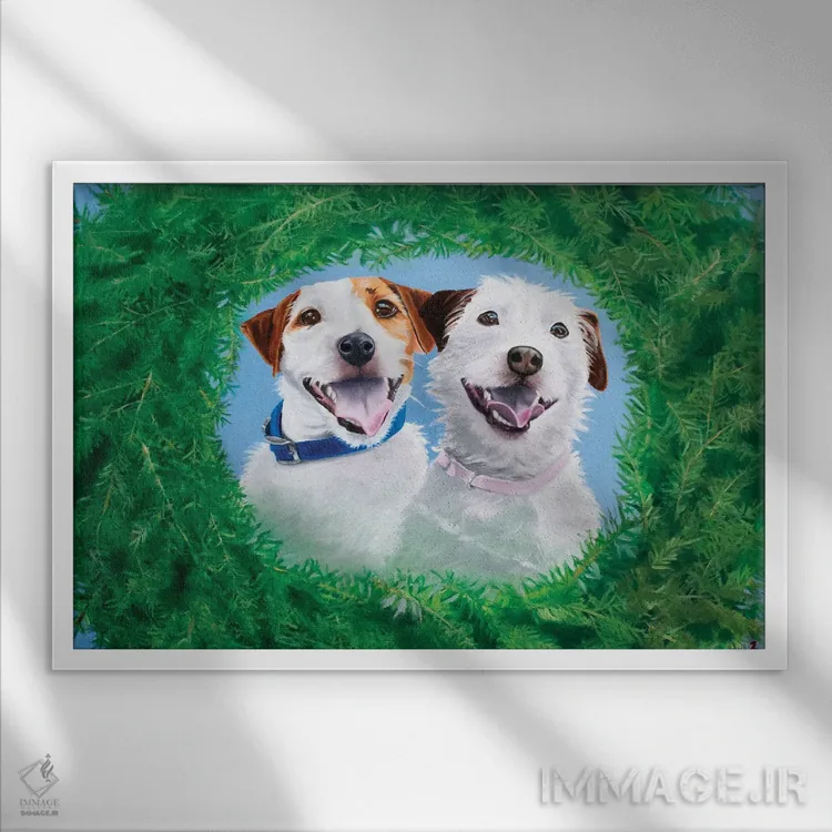 تابلو کریسمس اثر کارول لوز - نمای قابدار سفید