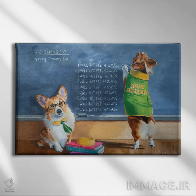 تابلو کلاس تعیین قلمرو اثر کارول لوز - نمای روبهرو روی دیوار