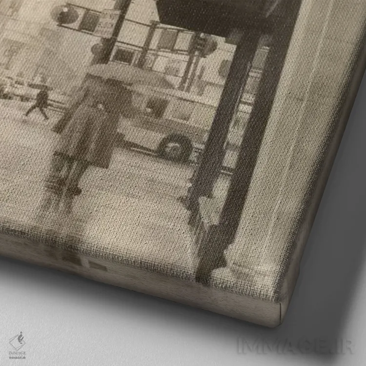 تابلو سان فرانسیسکو اثر کیسی مککی - نمای نزدیک بافت بوم