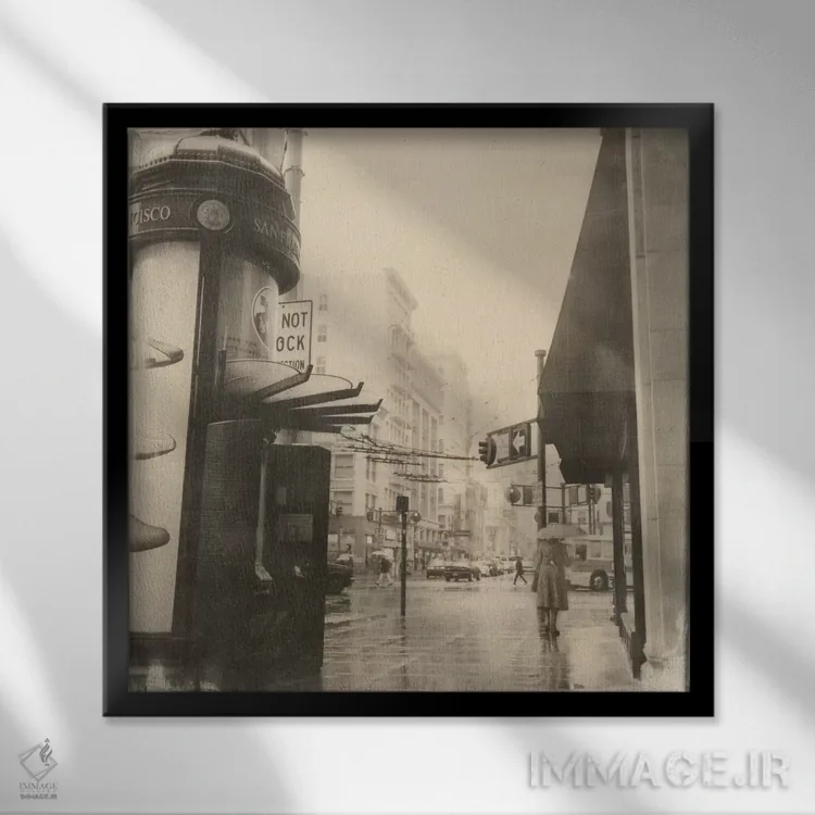 تابلو سان فرانسیسکو اثر کیسی مککی - نمای قابدار مشکی