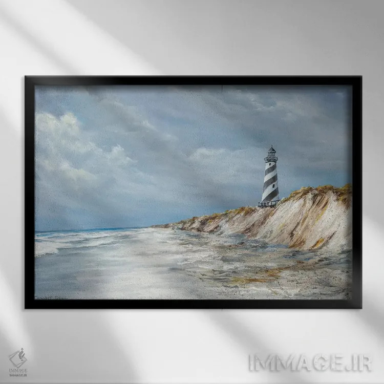 تابلو هترس قدیمی (جزیره در کارولینای شمالی) اثر کمبل فراست - نمای قابدار مشکی