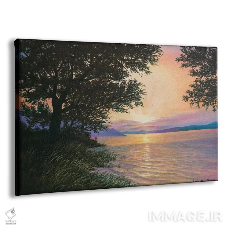 تابلو طلوع خورشید بر دریاچه نوریس اثر کمبل فراست - نمای پرسپکتیو محصول