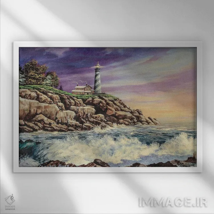 تابلو طوفان نزدیکشونده اثر کمبل فراست - نمای قابدار سفید