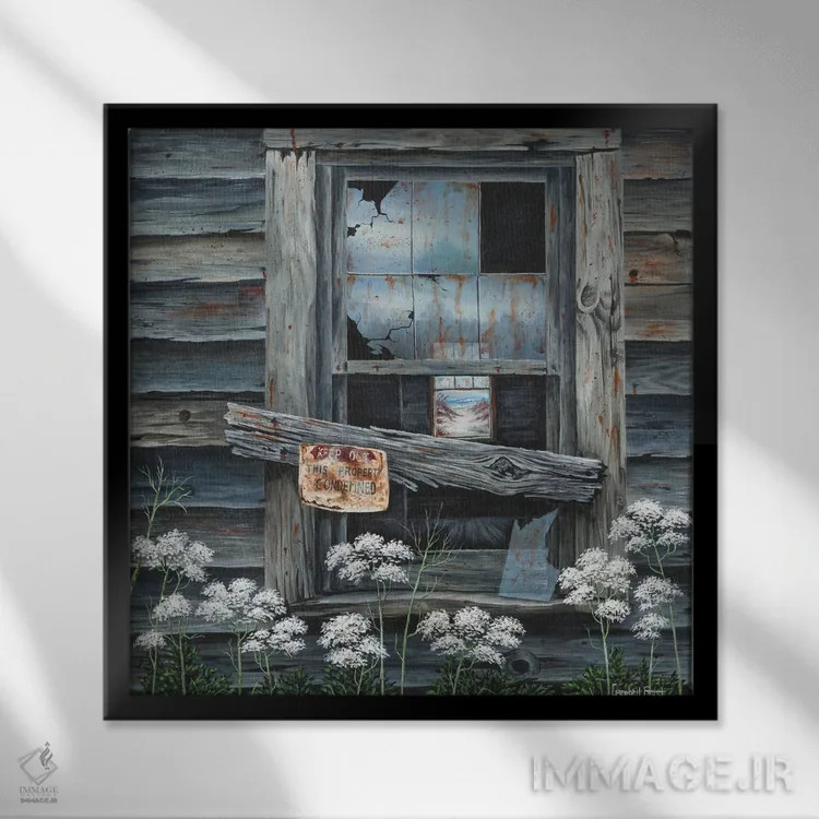 تابلو محکوم شده اثر کمبل فراست - نمای قابدار مشکی