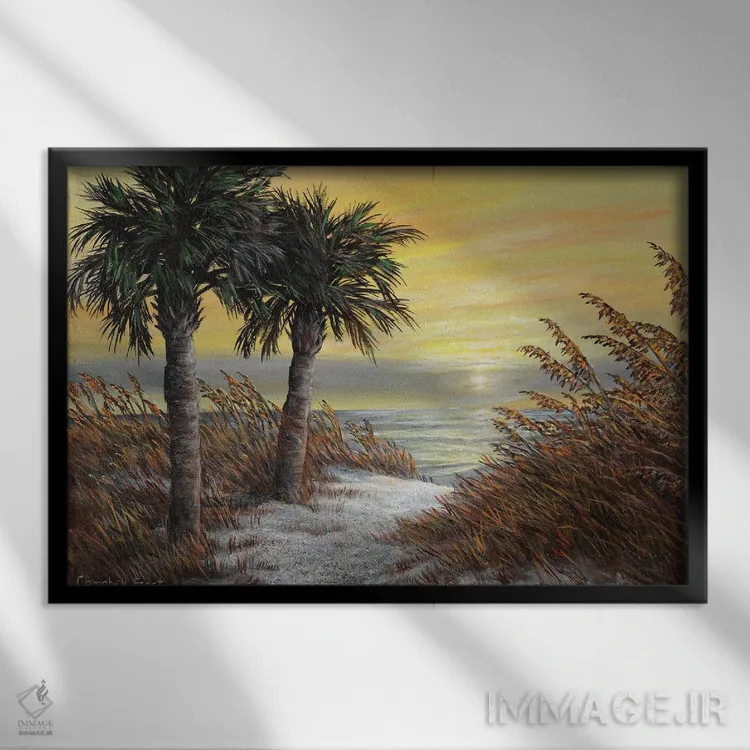 تابلو سپیدهدم کارولینا اثر کمبل فراست - نمای قابدار مشکی