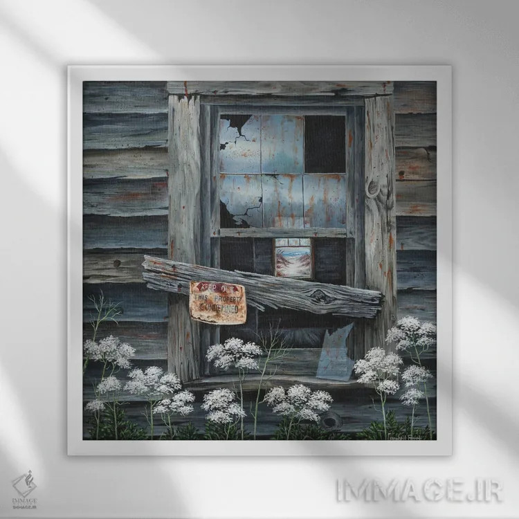 تابلو محکوم شده اثر کمبل فراست - نمای قابدار سفید