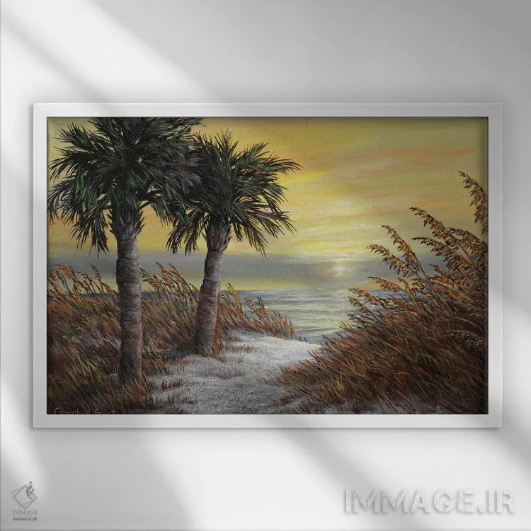 تابلو سپیدهدم کارولینا اثر کمبل فراست - نمای قابدار سفید