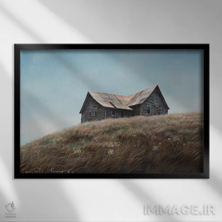 تابلو نمای تپهسر اثر کمبل فراست - نمای قابدار مشکی