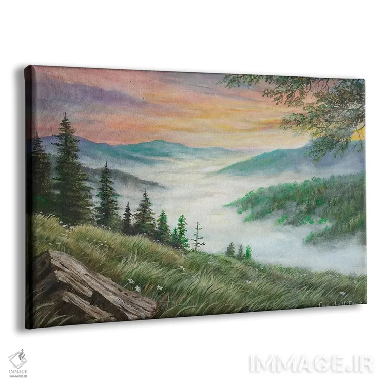 تابلو صبح دودی اثر کمبل فراست - نمای پرسپکتیو محصول