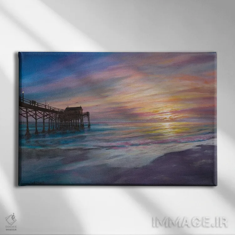 تابلو اسکله قدیمی فولی اثر کمبل فراست - نمای روبهرو روی دیوار