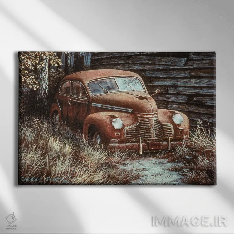 تابلو متوقفشده اثر کمبل فراست - نمای روبهرو روی دیوار