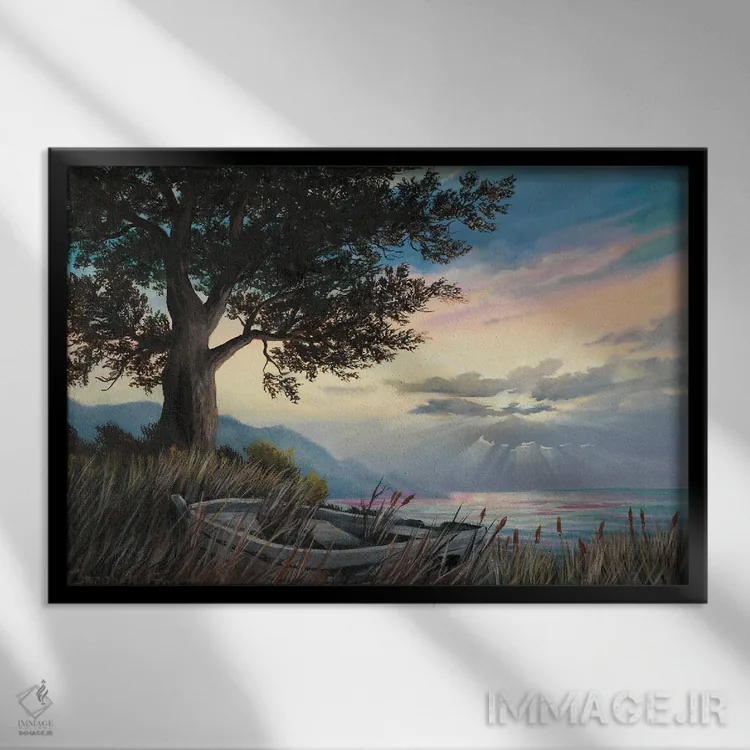 تابلو جهت استخدام نیست اثر کمبل فراست - نمای قابدار مشکی