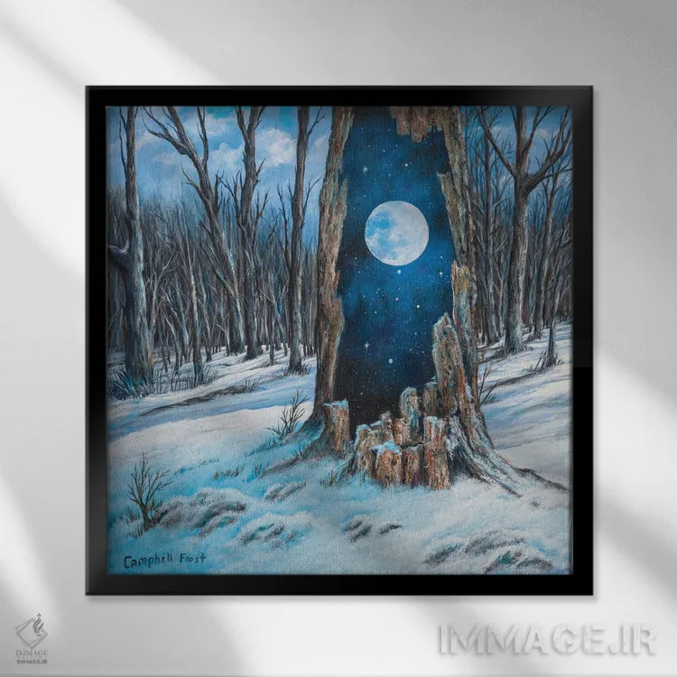 تابلو دروازه اثر کمبل فراست - نمای قابدار مشکی