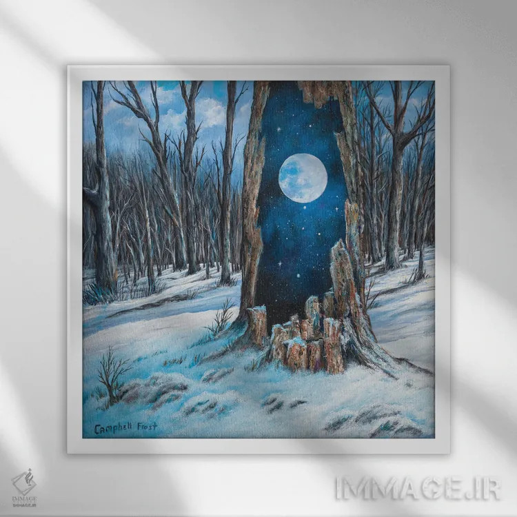 تابلو دروازه اثر کمبل فراست - نمای قابدار سفید