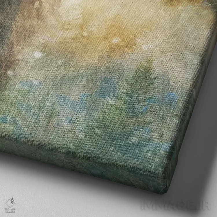 تابلو شاخ بزرگ اثر کلودیا مککینی - نمای نزدیک بافت بوم