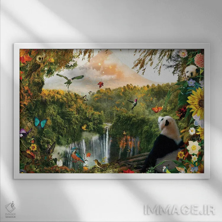 تابلو اتاقی با منظره اثر کلودیا مککینی - نمای قابدار سفید