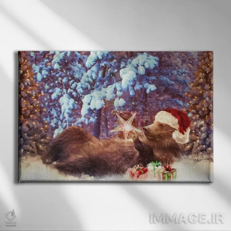 تابلو کریسمس خجسته اثر کلودیا مککینی - نمای روبهرو روی دیوار