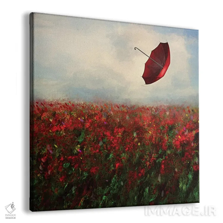 تابلو بیخیال دنیا اثر کلودیا مککینی - نمای پرسپکتیو محصول