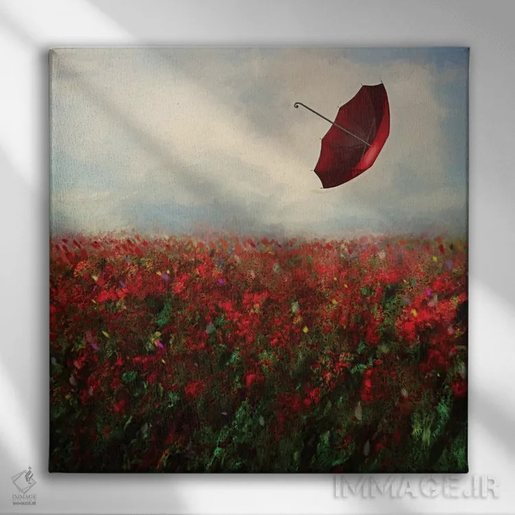 تابلو بیخیال دنیا اثر کلودیا مککینی - نمای روبهرو روی دیوار