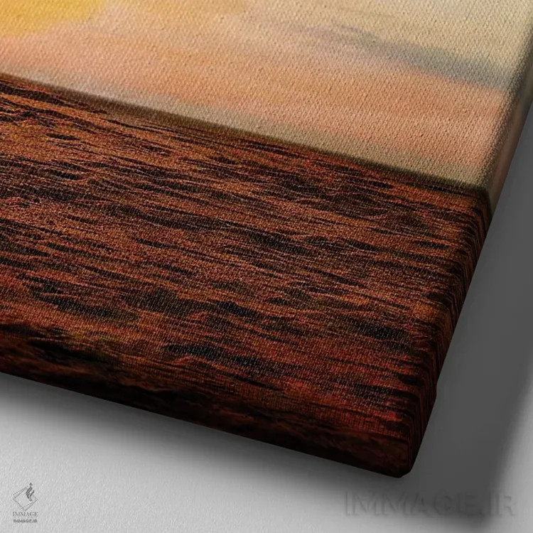 تابلو به صبح خوشامد بگو اثر کلودیا مککینی - نمای نزدیک بافت بوم