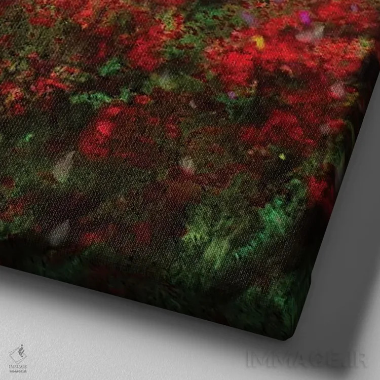 تابلو بیخیال دنیا اثر کلودیا مککینی - نمای نزدیک بافت بوم