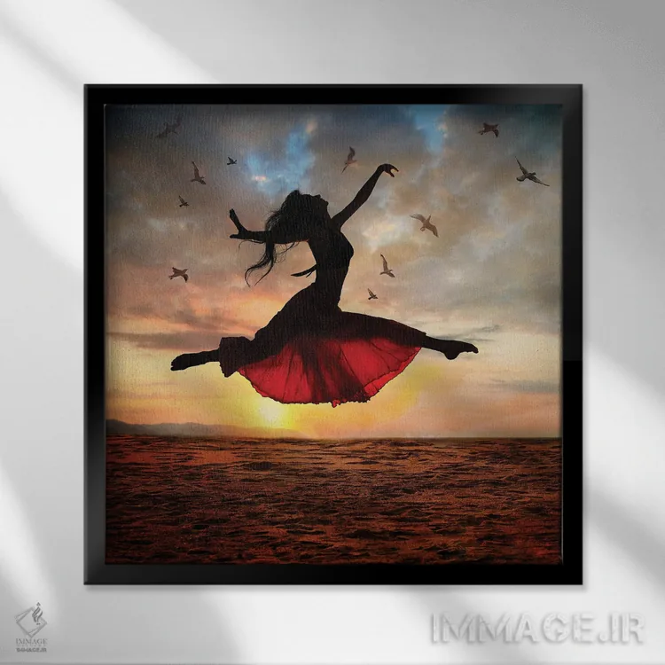تابلو به صبح خوشامد بگو اثر کلودیا مککینی - نمای قابدار مشکی