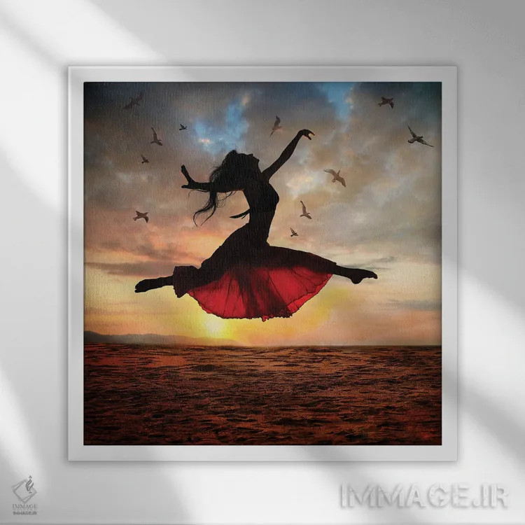 تابلو به صبح خوشامد بگو اثر کلودیا مککینی - نمای قابدار سفید