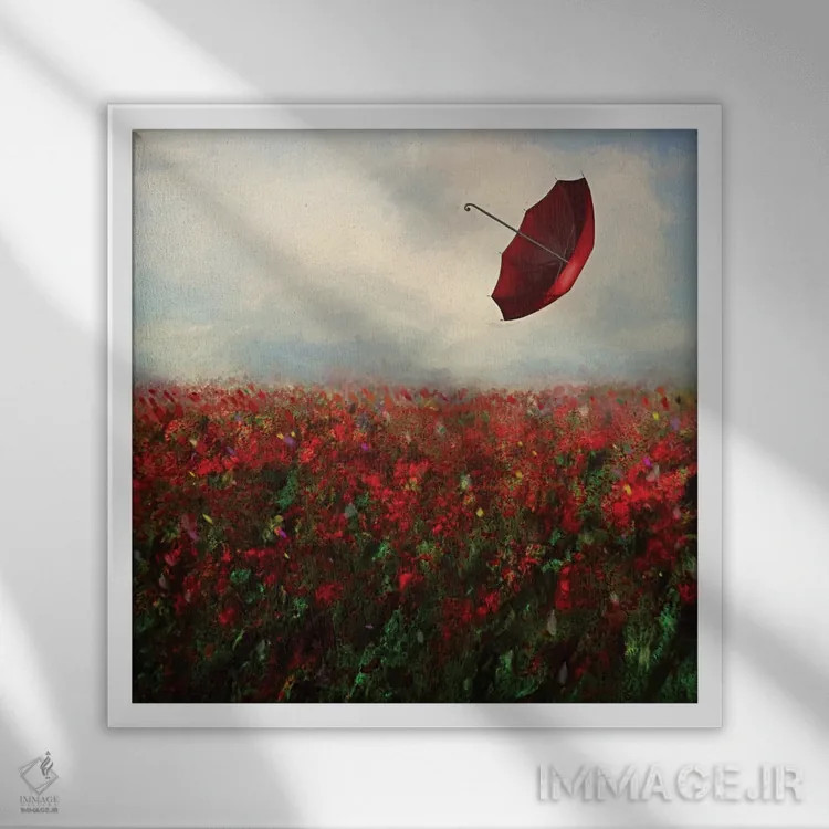 تابلو بیخیال دنیا اثر کلودیا مککینی - نمای قابدار سفید