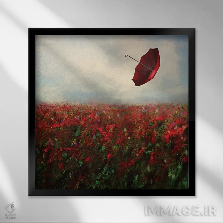 تابلو بیخیال دنیا اثر کلودیا مککینی - نمای قابدار مشکی