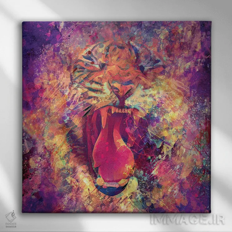 تابلو چشم ببر اثر کلودیا مککینی - نمای روبهرو روی دیوار