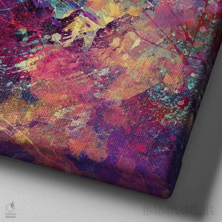 تابلو چشم ببر اثر کلودیا مککینی - نمای نزدیک بافت بوم