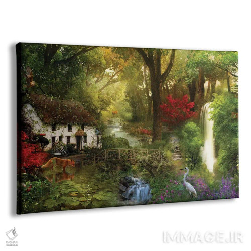 تابلو آبشارها اثر کلودیا مککینی - نمای پرسپکتیو محصول