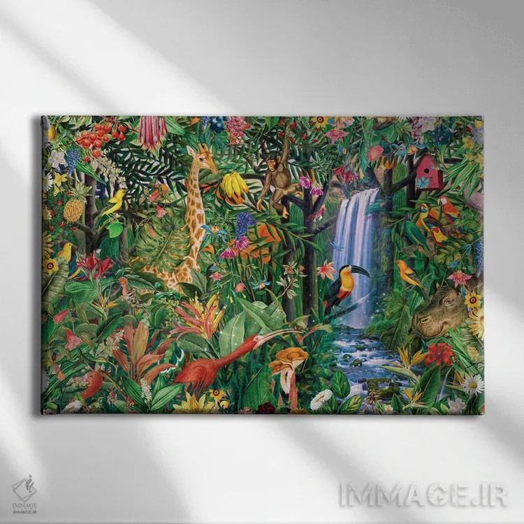 تابلو جنگل جادویی اثر کلودیا مککینی - نمای روبهرو روی دیوار