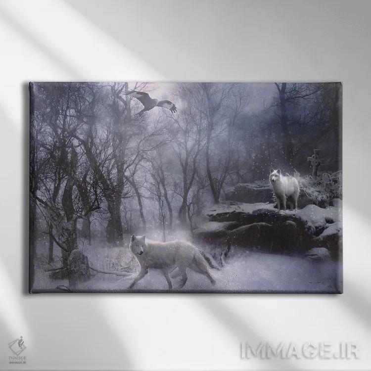 تابلو نخستین برف اثر کلودیا مککینی - نمای روبهرو روی دیوار