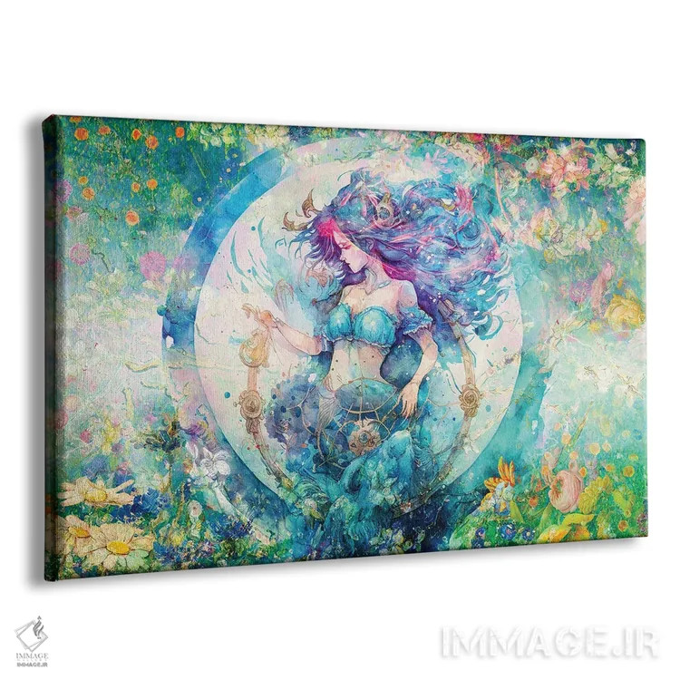 تابلو آکواریوس (برج دلو) اثر کلودیا مککینی - نمای پرسپکتیو محصول