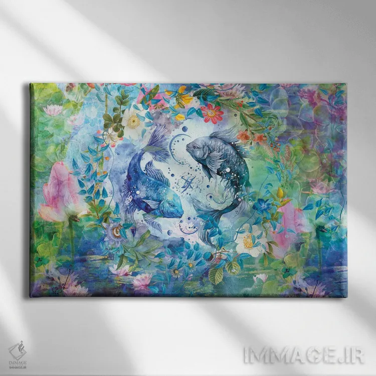 تابلو پایسیز (برج حوت) اثر کلودیا مککینی - نمای روبهرو روی دیوار