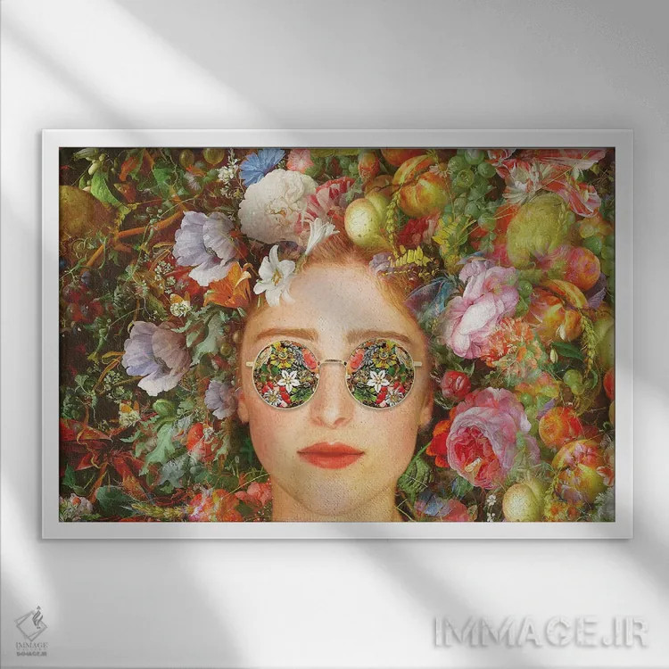 تابلو قدرت گلها اثر کلودیا مککینی - نمای قابدار سفید