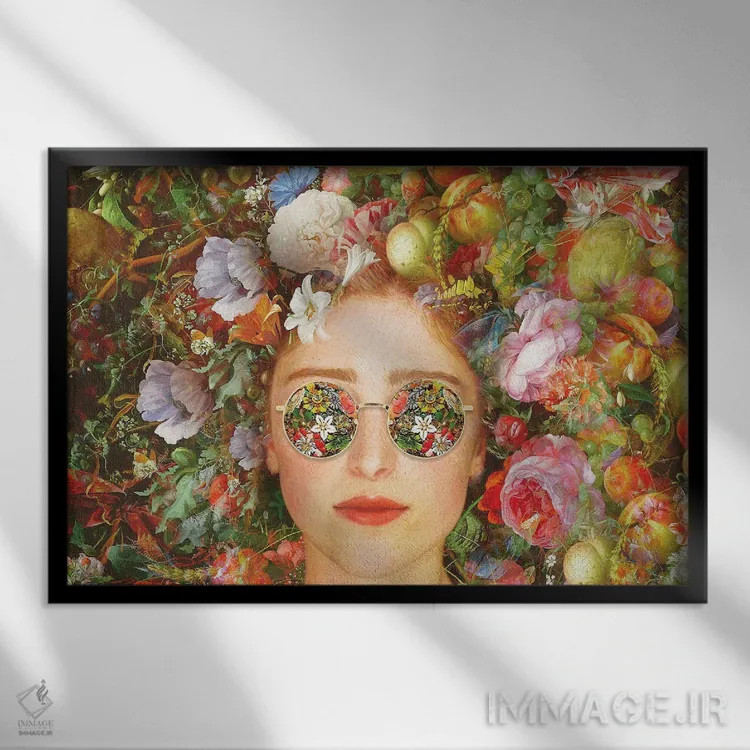 تابلو قدرت گلها اثر کلودیا مککینی - نمای قابدار مشکی