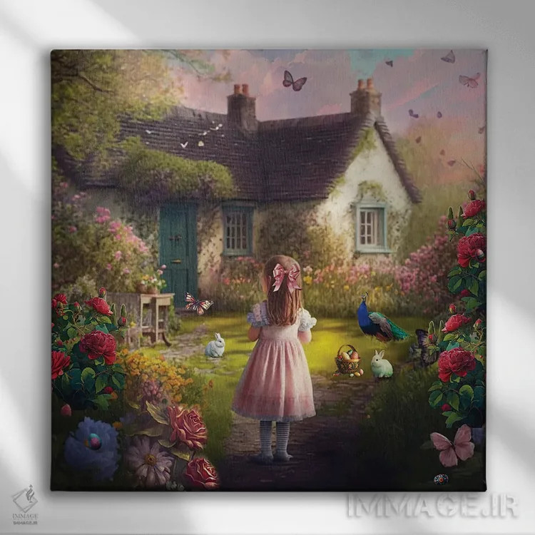 تابلو جستوجوی تخممرغ عید پاک اثر کلودیا مککینی - نمای روبهرو روی دیوار