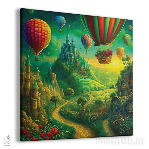 تابلو به دیدن جادوگر میرویم (اشاره به فیلم جادوگر شهر اُز) اثر کلودیا مککینی - نمای پرسپکتیو محصول