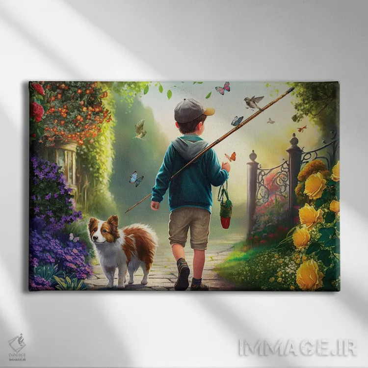 تابلو رفتهام ماهیگیری اثر کلودیا مککینی - نمای روبهرو روی دیوار