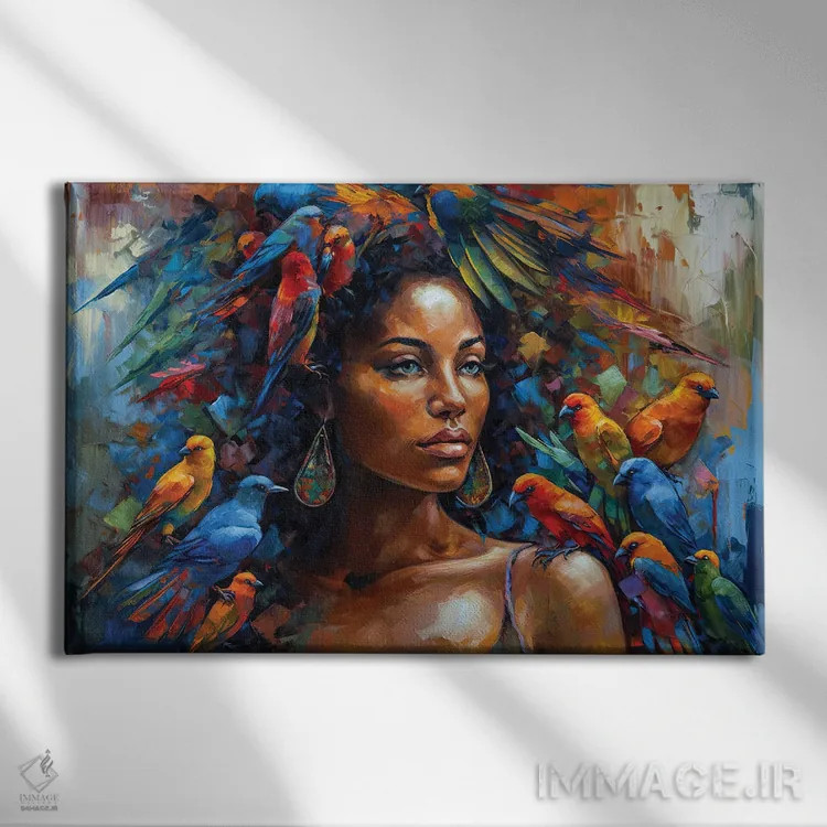 تابلو رنگ اثر کلودیا مککینی - نمای روبهرو روی دیوار