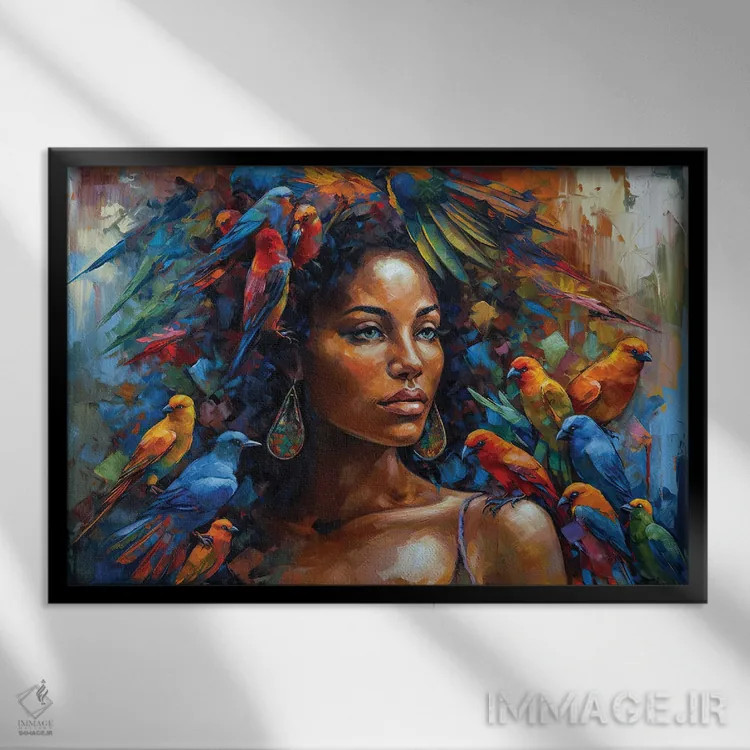 تابلو رنگ اثر کلودیا مککینی - نمای قابدار مشکی